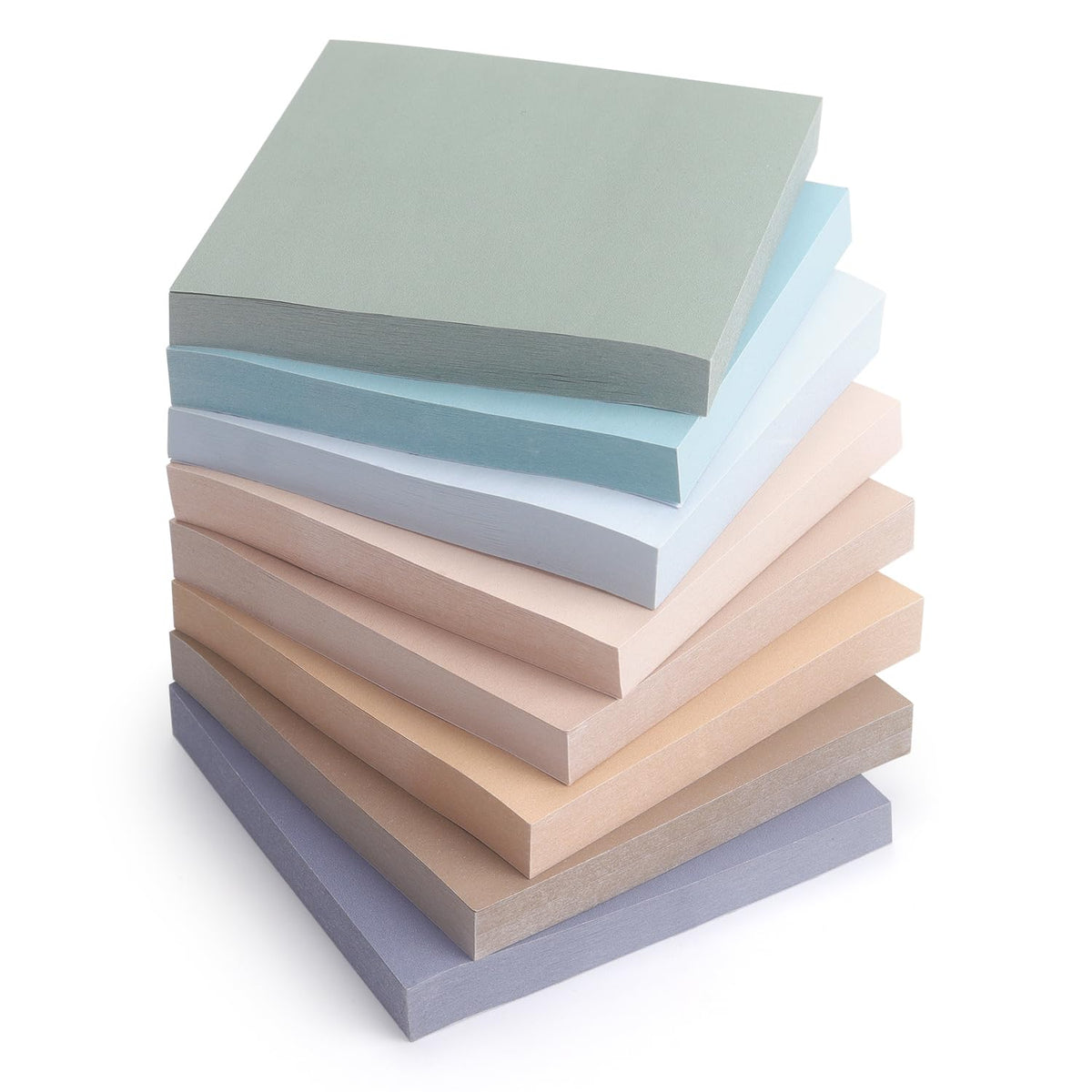 Sticky Notes 3x3 Inch, 8 Pads, Light Colors Self-Adhesive, 80 Sheets/Pad