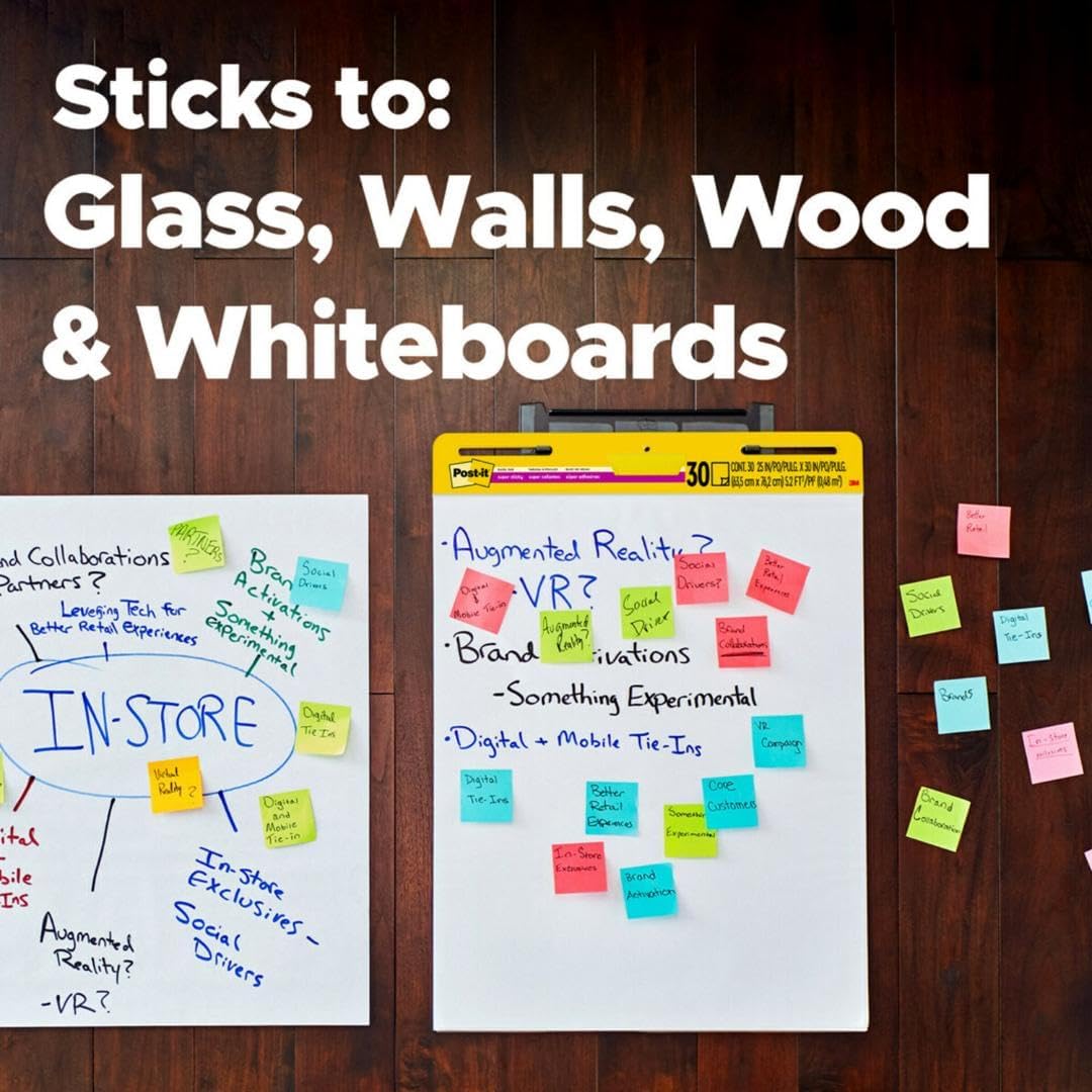Post-it Super Sticky Easel Pad, 25 x 30 in, White, 2 Pads