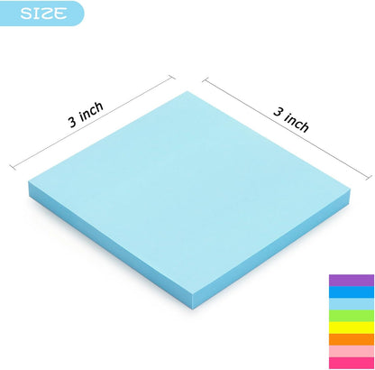 Early Buy 24 Pack Sticky Notes, 3×3 in, 8 Bright Colors, 60 Sheets/Pad