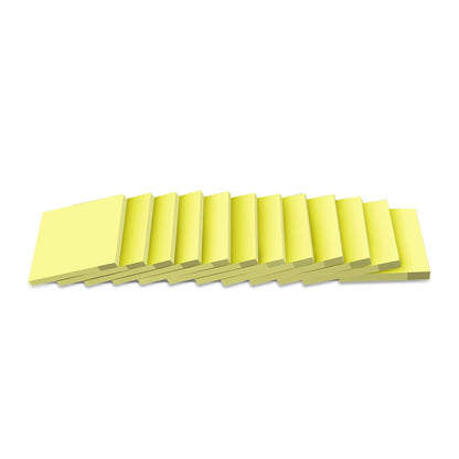 (24 Pads) Sticky Notes 3x3 in Yellow, Strong Adhesive, Clean Removal