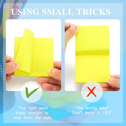 Early Buy 24 Pack Sticky Notes, 3×3 in, 8 Bright Colors, 60 Sheets/Pad