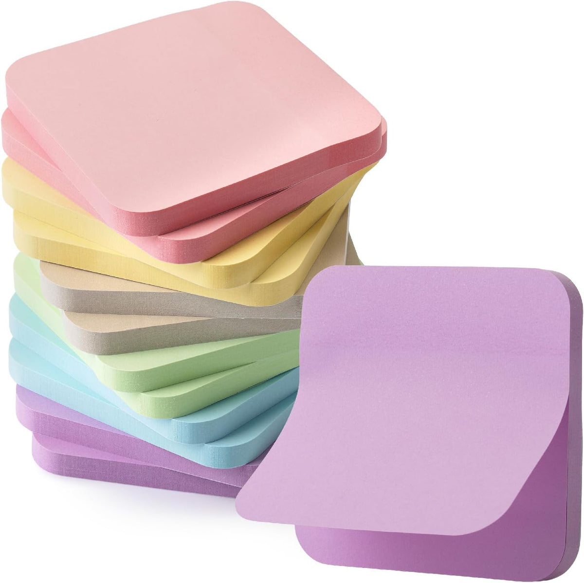 Mr. Pen- Sticky Notes, 2.8"x2.8", 12 Pads, 720 Sheets, Pastel Color