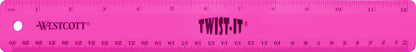 Westcott 12" Twist It Flexible Ruler, Assorted Colors