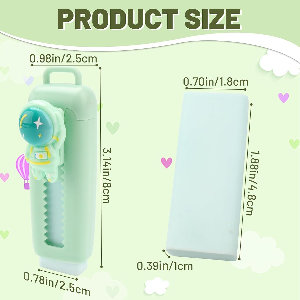 24 Pcs Retractable Eraser Cute Erasers Bulk Back to School Gifts