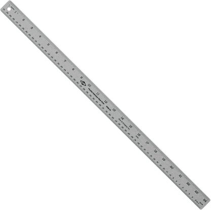 ALVIN Stainless Steel Ruler 24 Inches Model R590-24 Drawing and Design Tool for Students and Professionals, Great for Drafting, Architecture, Engineering, and Art - Stainless Steel Ruler -24 Inches