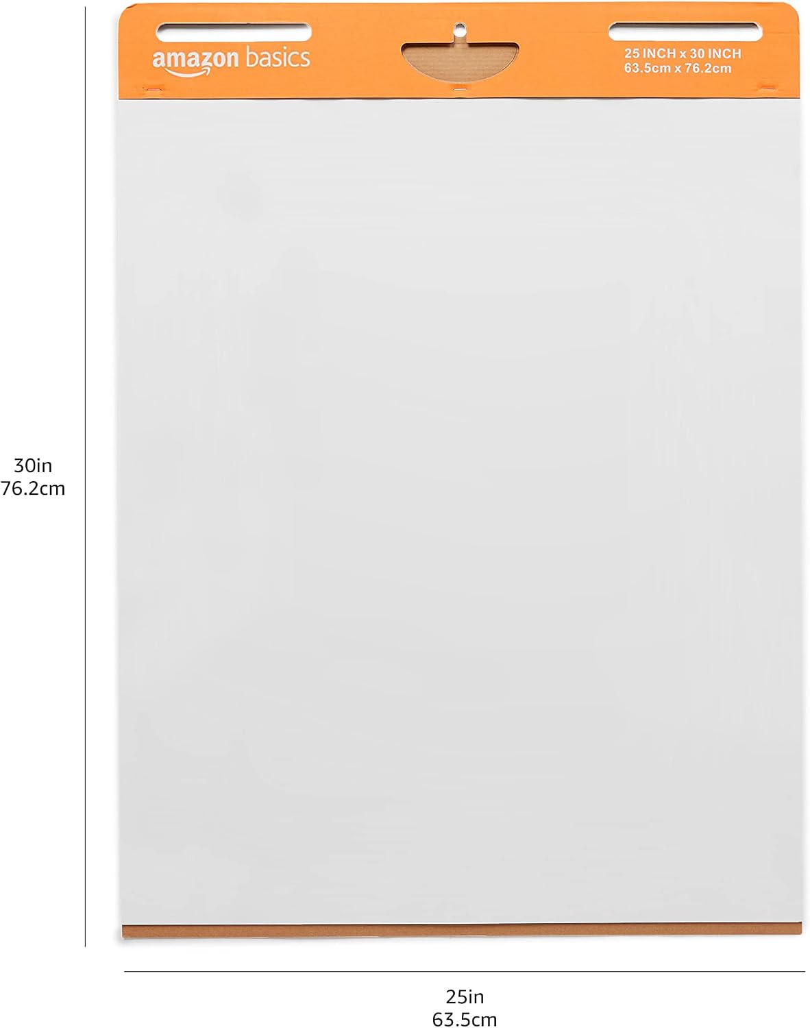 Amazon Basics Sticky Easel Pads for Presentations, Brainstorming, Classroom Use, Bleed-Resistant, Easy to Hang, 25 x 30 in, White, 2-Pack
