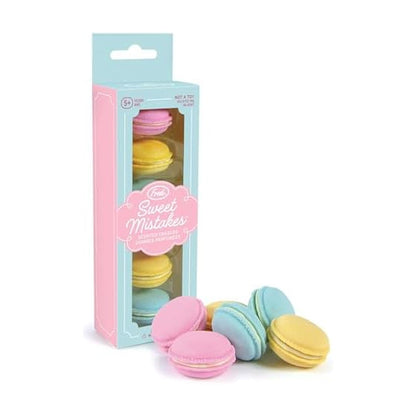 Genuine Fred Sweet Mistakes Macaron Erasers, Set of 6, Scented, Fun for School, Home, or Office