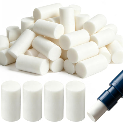 100pcs White Refill Erasers for Mechanical Pencil, 0.46x0.17in