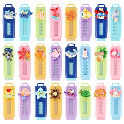 24 Pcs Retractable Eraser Cute Erasers Bulk Back to School Gifts