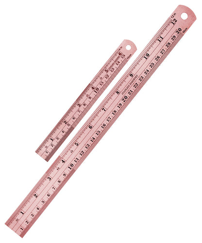 Mr. Pen- Metal Straight Edge Ruler, 2 Pack, 6" and 12", Gold