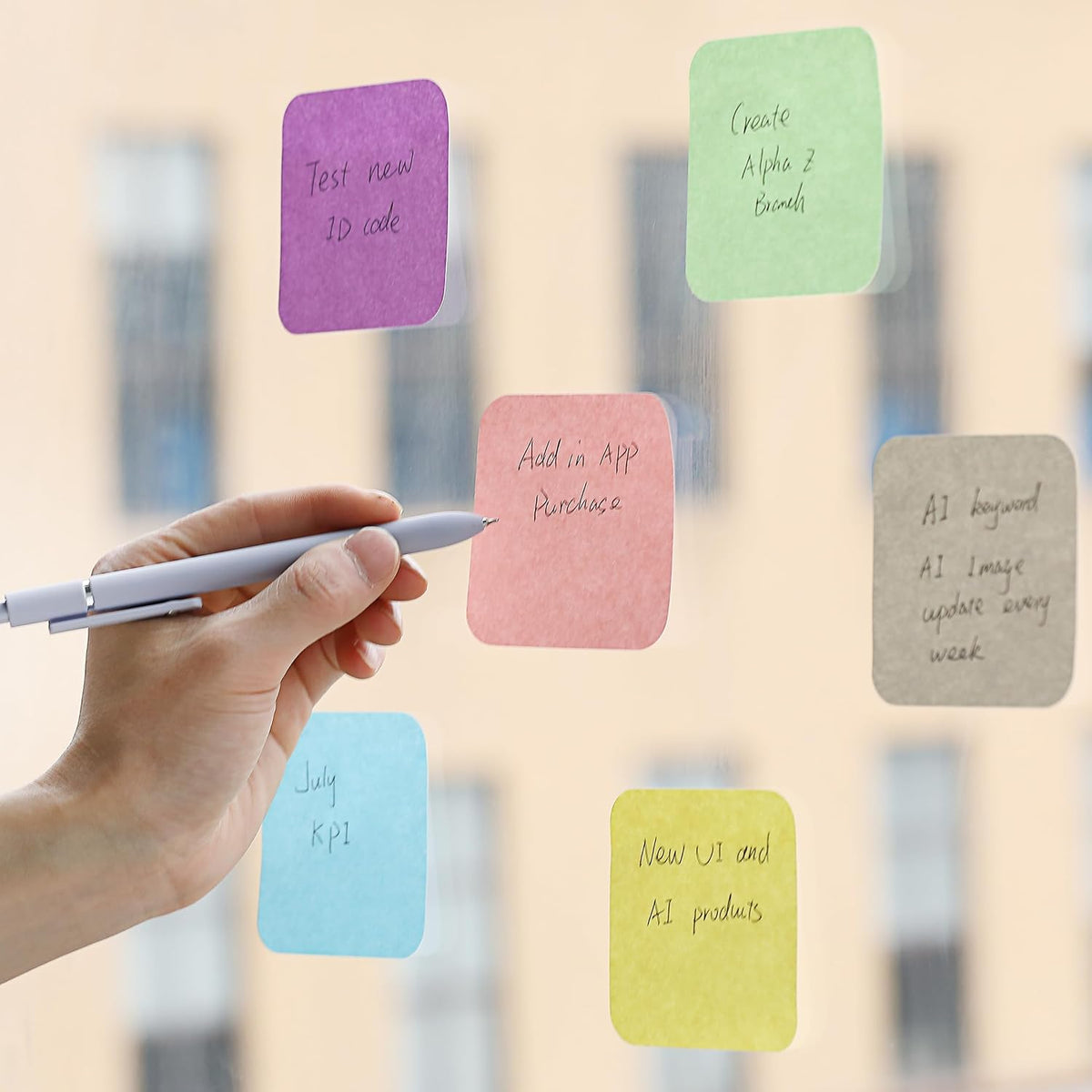 Mr. Pen- Sticky Notes, 2.8"x2.8", 12 Pads, 720 Sheets, Pastel Color
