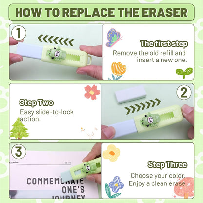 24 Pcs Retractable Eraser Cute Erasers Bulk Back to School Gifts