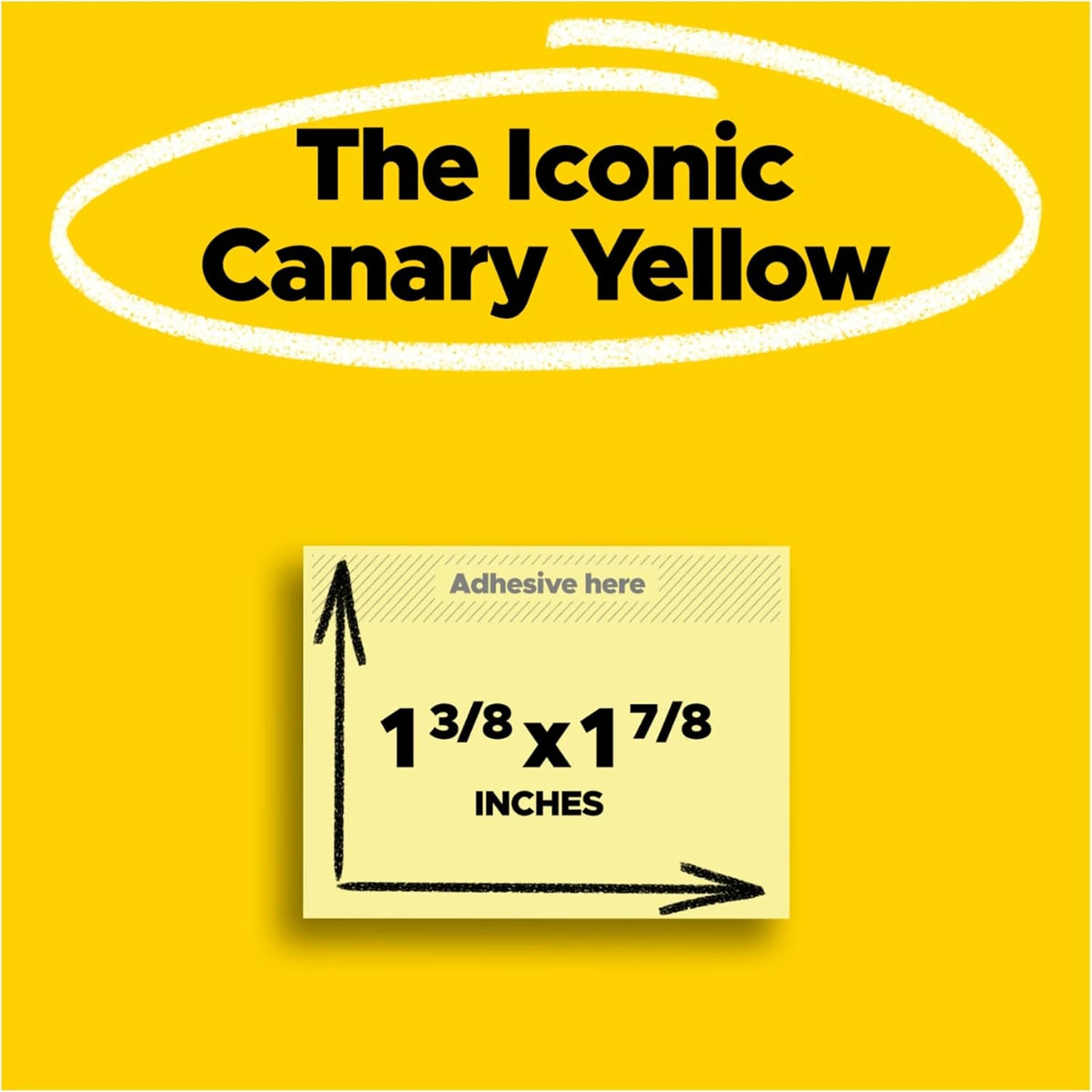 Post-it Notes, 1.38 x 1.88 in, The Iconic Canary Yellow Note, 24 Pads