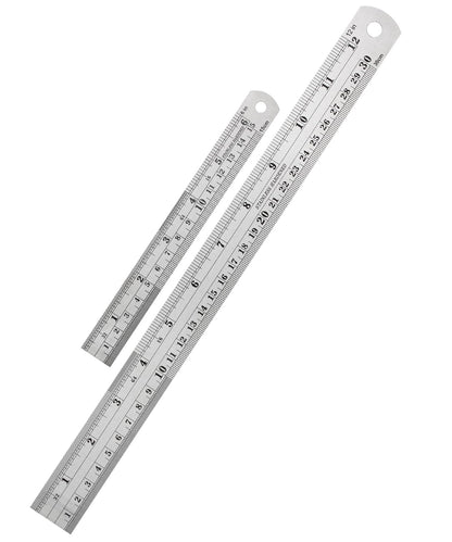 Mr. Pen- Metal Straight Edge Ruler, 2 Pack, 15 Inch