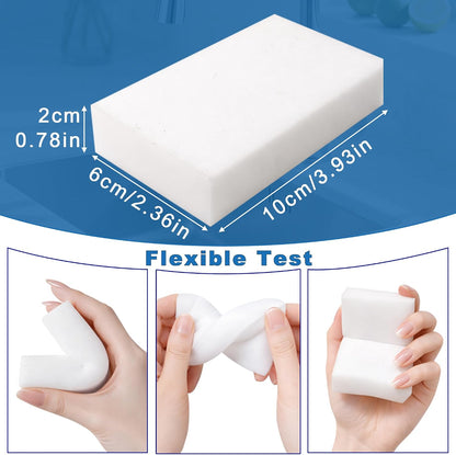 100 Pack Magic Cleaning Sponge Erasers, Non-Scratch Melamine Sponges Bulk