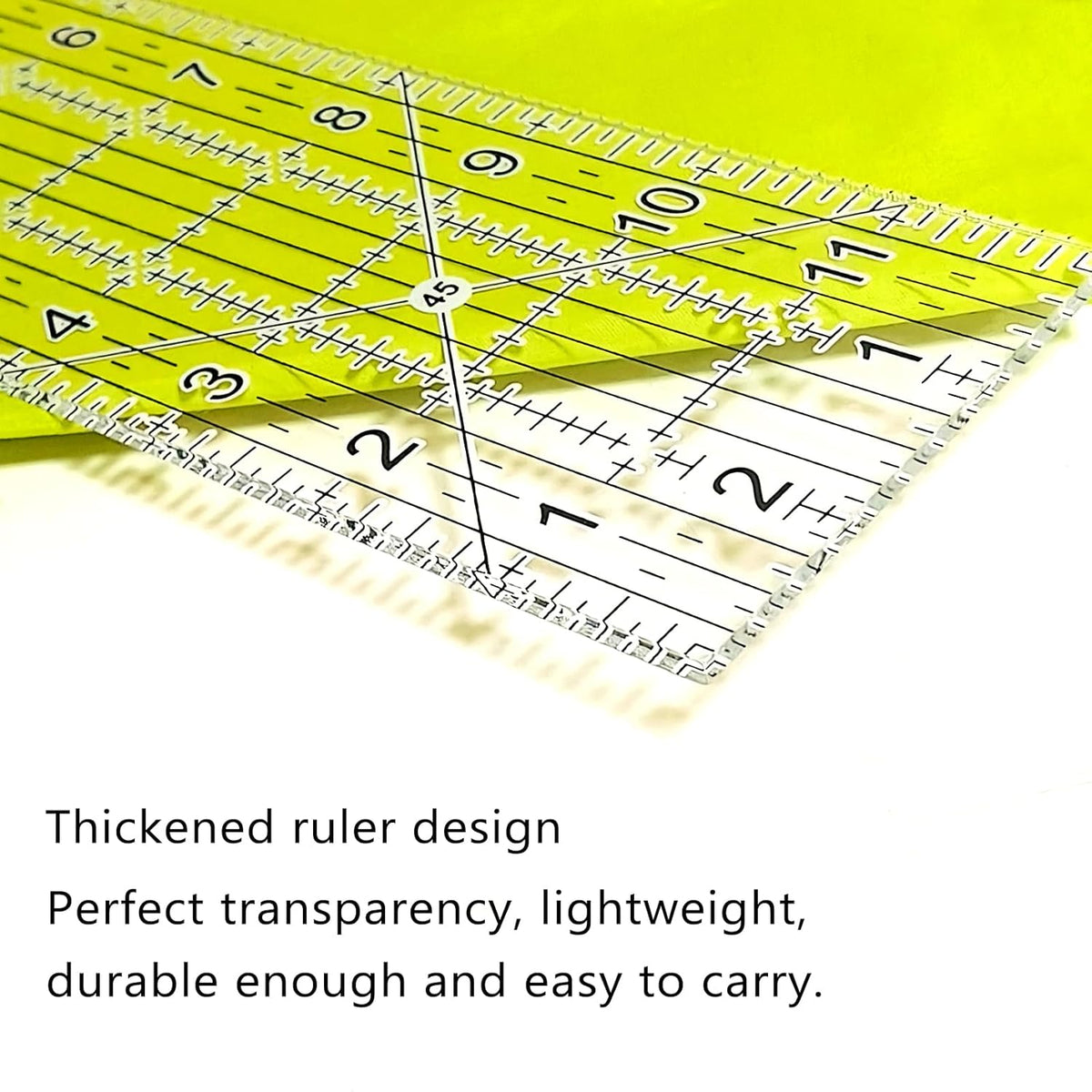 Sewing Ruler,5 Piece Quilting Rulers,3 x17 Inch,1.5 x17 Inch,3 x12 Inch,1.5 x10 Inch,1 x6 Inch,Acrylic Ruler,Cutting Ruler with Non-Slip Rings (Black and White)