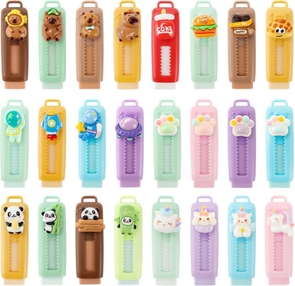 24 Pcs Retractable Eraser Cute Erasers Bulk Back to School Gifts