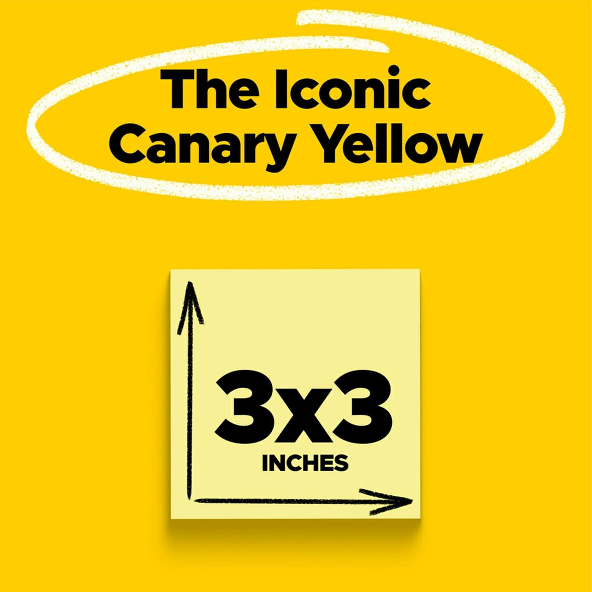 Post-it 100% Recycled Super Sticky Notes, 3 x 3 in, Canary Yellow, 5 Pads