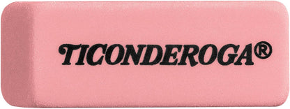Ticonderoga Wedge Erasers, Pink, 5/Pack