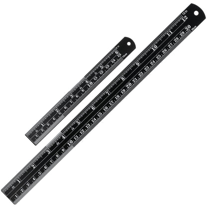 Mr. Pen- Metal Straight Edge Ruler, 2 Pack, 15 Inch