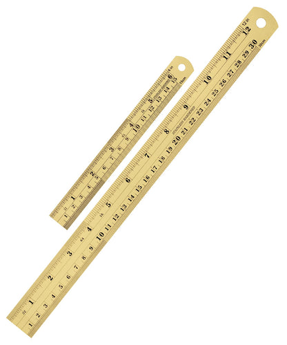 Mr. Pen- Metal Straight Edge Ruler, 2 Pack, 6" and 12", Rose Gold