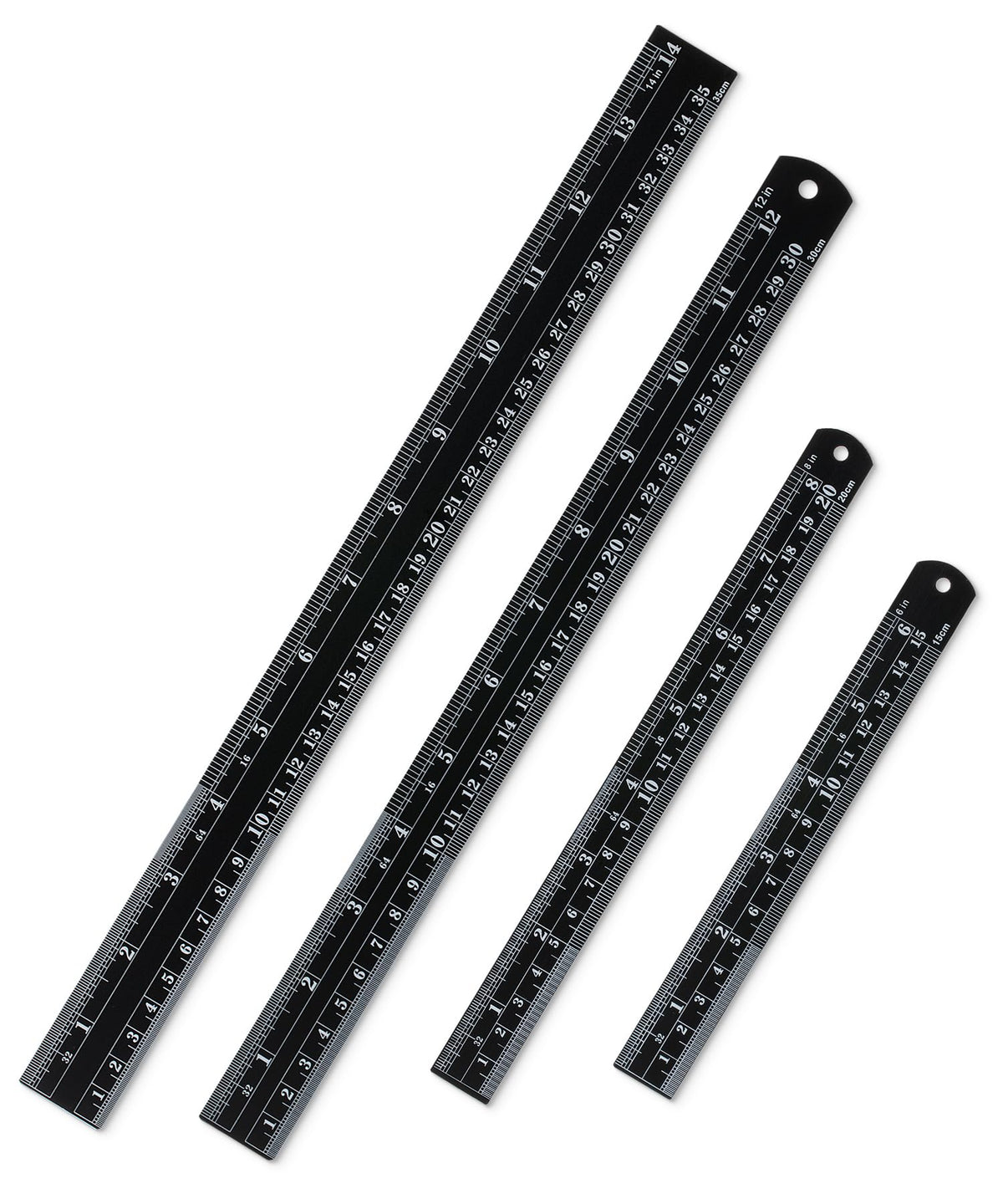 Mr. Pen- Metal Straight Edge Ruler, 2 Pack, 6" and 12", Rose Gold