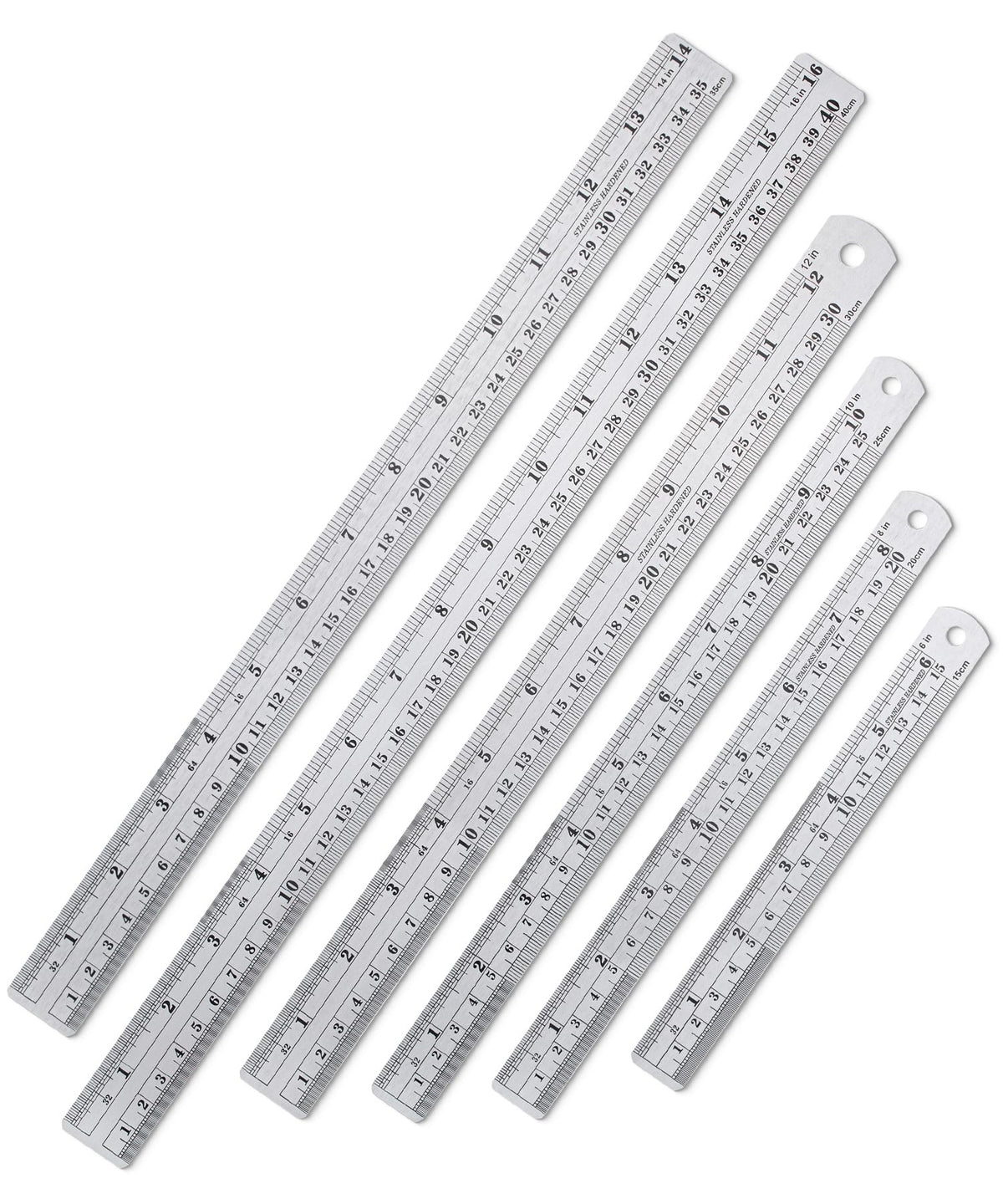 Mr. Pen- Metal Straight Edge Ruler, 2 Pack, 15 Inch