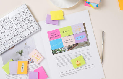 (54 Pads) 9 Bright Colors Sticky Notes 1.5x2in, Suitable for School, Office