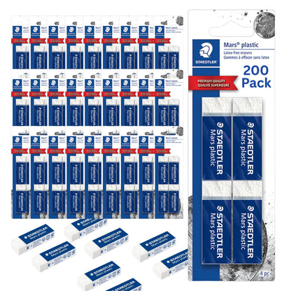STAEDTLER Mars Plastic Vinyl Erasers (2-Pack), White Erasers for Clean & Precise Results - Latex-Free, Minimal Crumbling, Made in Germany
