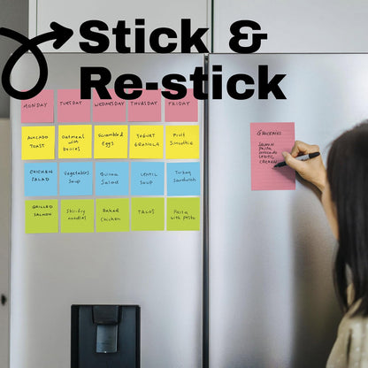 Post-it Super Sticky Notes, 3 x 3 in., Neon Fizz, 6 Pads