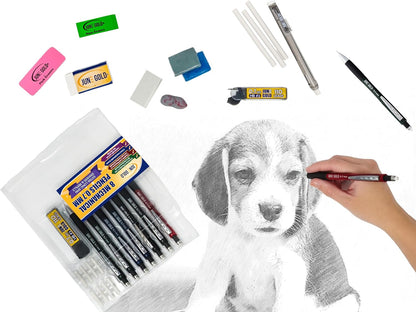 June Gold 6 Gray Kneaded Erasers, Moldable for Graphite, Charcoal & More