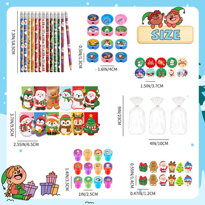 72Pcs Christmas Stationery Set for Kids Christmas Party Favors Bag Stuffers
