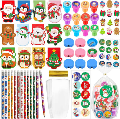 72Pcs Christmas Stationery Set for Kids Christmas Party Favors Bag Stuffers