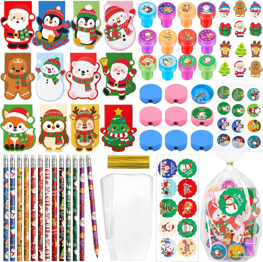 72Pcs Christmas Stationery Set for Kids Christmas Party Favors Bag Stuffers